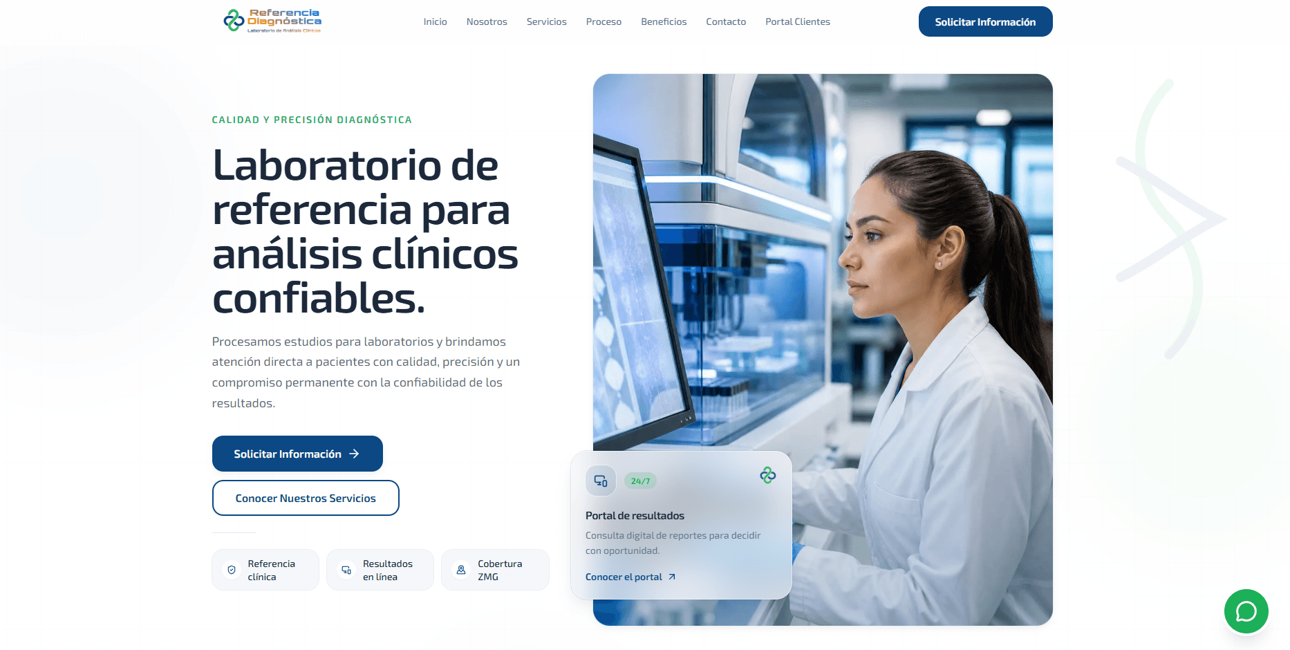 Referencia Diagnóstica — Clinical Laboratory Website